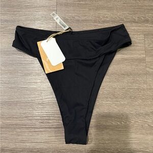 High Waisted Black Bikini Bottom